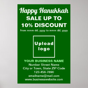 Póster La venta de Business Hanukkah en Green Poster
