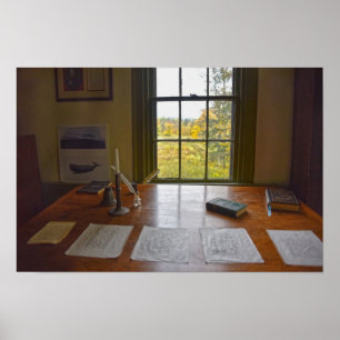 Póster La ventana de Herman Melville, Massachusetts