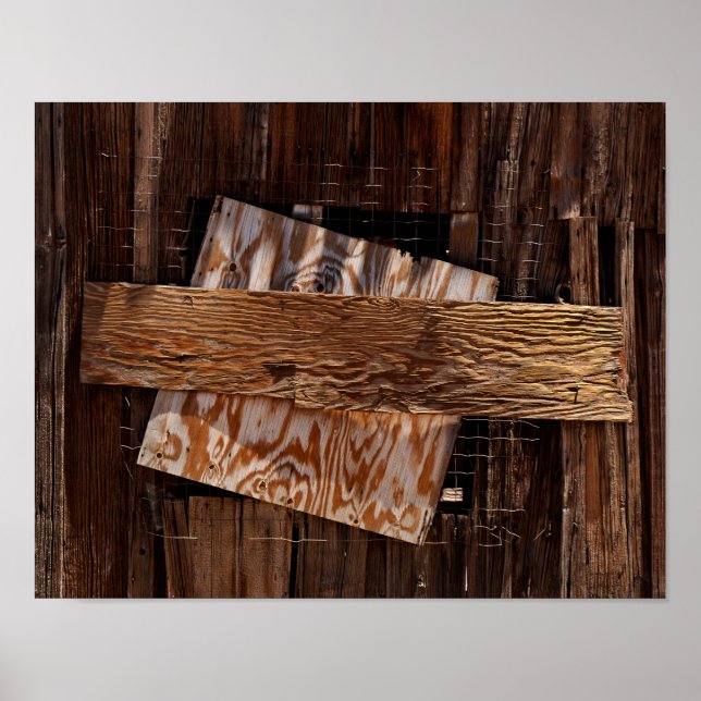 Póster La ventana de la vieja casa de madera (Frente)