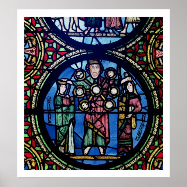 Póster La ventana del Arca del Pacto, detalle de Dios con (Frente)