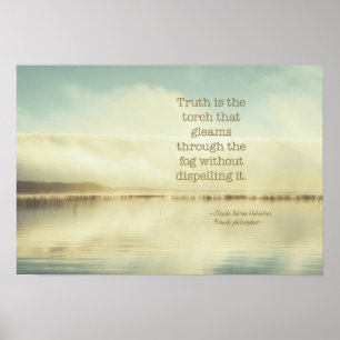 Póster La verdad es la frase de antorcha de Helvetius
