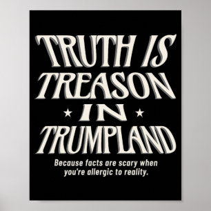 Póster La Verdad No Se Permite En La Mentira De Trumpland