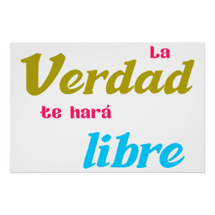 Póster La verdad te hará libre