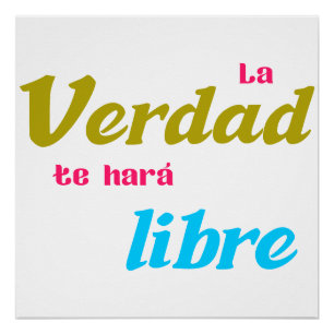 Póster La verdad te hará libre