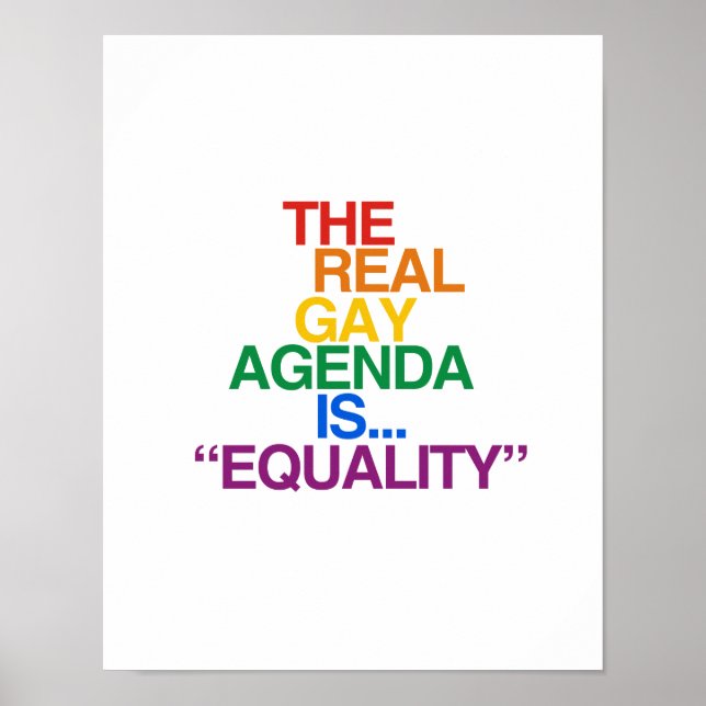 PÓSTER LA VERDADERA AGENDA GAY (Frente)