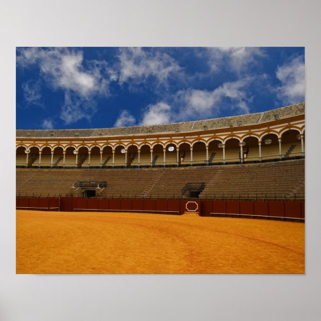 Póster La verdadera plaza de toros España-Sevilla (Frente)