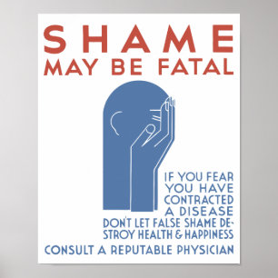 Póster La vergüenza puede ser fatal — WPA