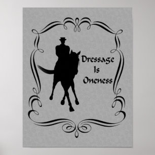 Póster La Vestimenta Es La Silueta De Caballo Y Viajero D