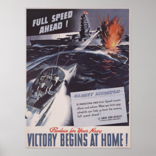 Póster ¡La Victoria De La Segunda Guerra Mundial Comienza