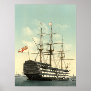 Póster La victoria de Nelson en el HMS