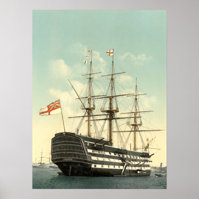 Póster La victoria de Nelson en el HMS (Frente)