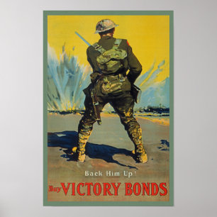 Póster La victoria lo enlaza detrás encima de la