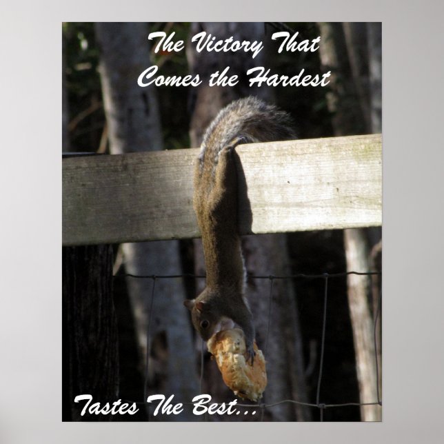 Póster La victoria más difícil prueba lo mejor (Frente)