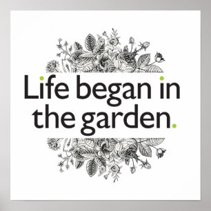 Póster La vida comenzó en el jardín