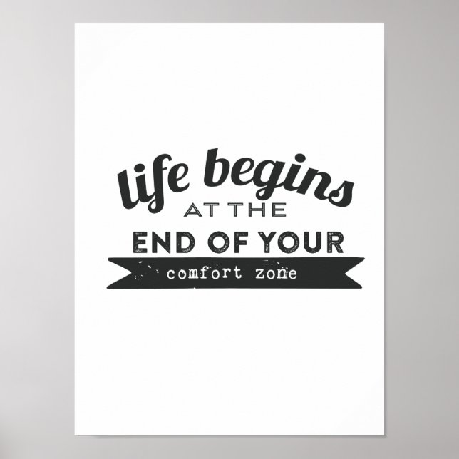 Póster La vida comienza a terminar su zona de confort (Frente)