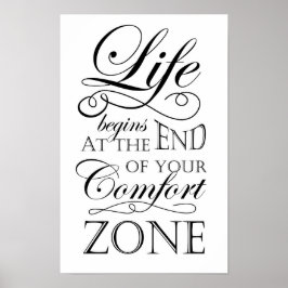 Póster La vida comienza al final de la zona de confort ci