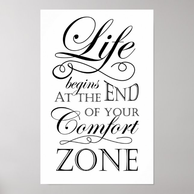 Póster La vida comienza al final de la zona de confort ci (Frente)