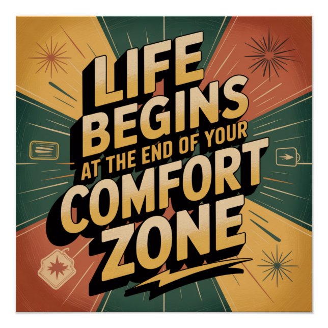 Póster La vida comienza al final de tu zona de confort (Anverso)
