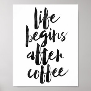 Póster La vida comienza después de café