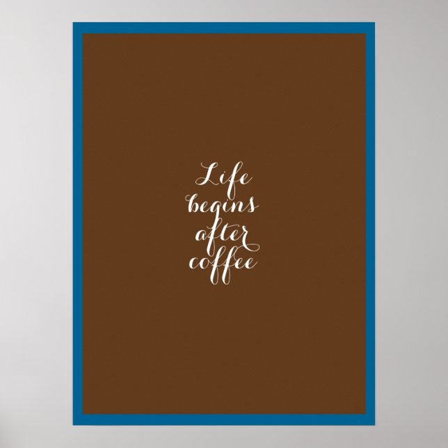 Póster La vida comienza después del café (Frente)