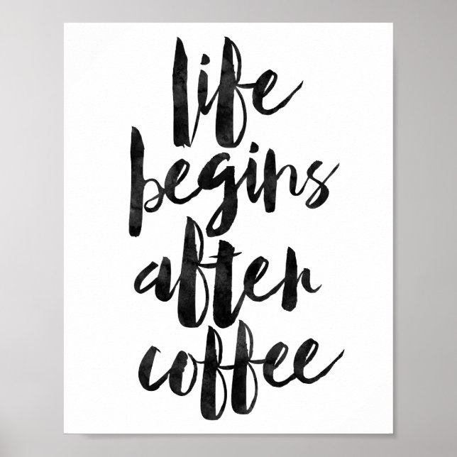 Póster La vida comienza después del café (Frente)