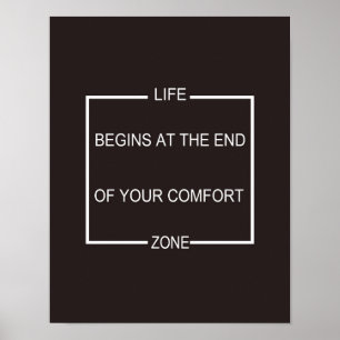 Póster La vida comienza en el final de su zona de
