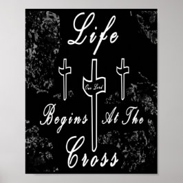 Póster La vida comienza en la cruz