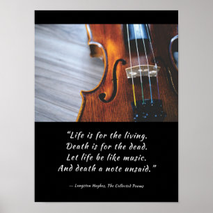 Póster La vida como la música Langston Hughes