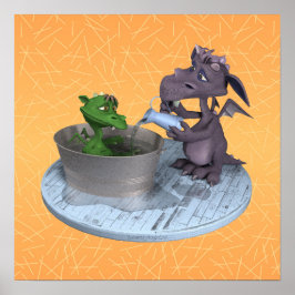 Póster La vida como un pequeño dragón: hora del baño