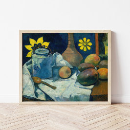 Póster La vida con la tetera y la fruta | Paul Gauguin