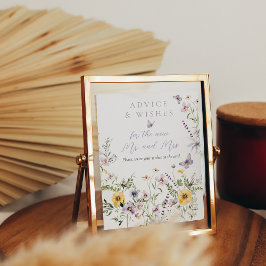 Póster La vida de Butterflay Morple Floral Bridal Shower