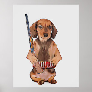 Póster La Vida De Dachshund Es Mejor Con Una Navidad Más 