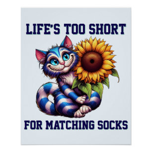 Póster La vida de gato lindo es demasiado corta para calc