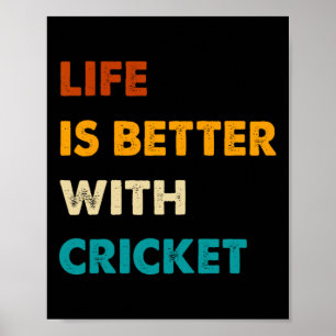 Póster La vida de grillo divertida es mejor con cricket