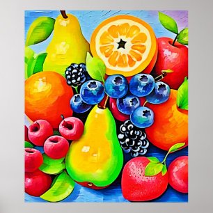 Póster La vida de la fruta vibrante