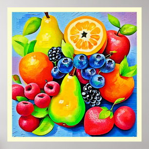 Póster La vida de la fruta vibrante