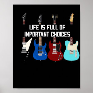 Póster La Vida De La Guitarra Eléctrica Está Llena De Opc