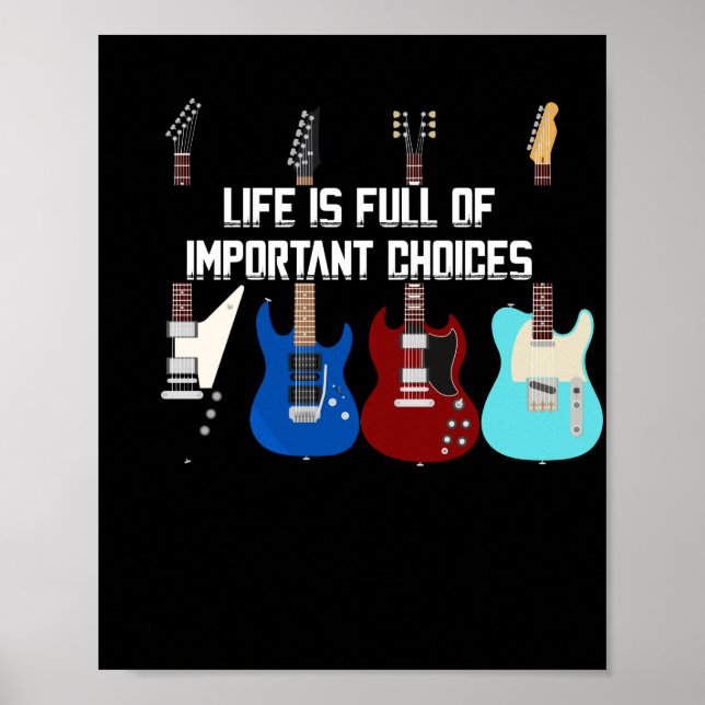 Póster La Vida De La Guitarra Eléctrica Está Llena De Opc (Frente)