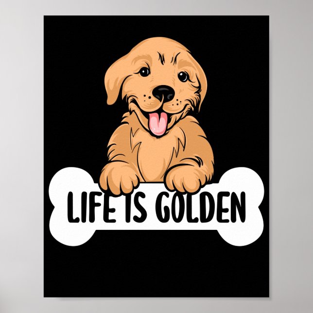 Póster La Vida De Labrador Dorado Es Papá Noel (Frente)