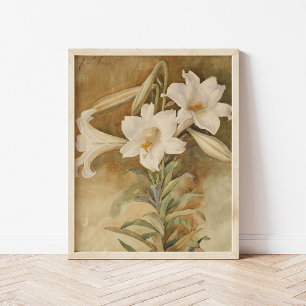 Póster La vida de los lirios de Pascua   John La Farge