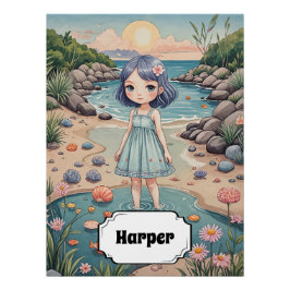 Póster La vida de los peatones de playa personalizada