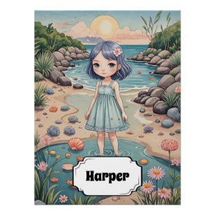 Póster La vida de los peatones de playa personalizada