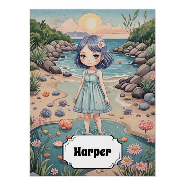 Póster La vida de los peatones de playa personalizada (Anverso)