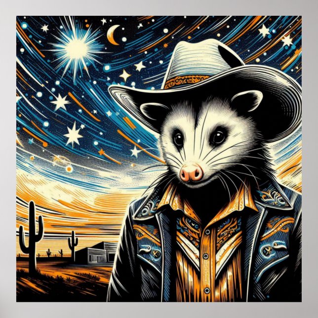 PÓSTER LA VIDA DE OPOSSUM EN LOS LLANES DE DESIERTO (Frente)