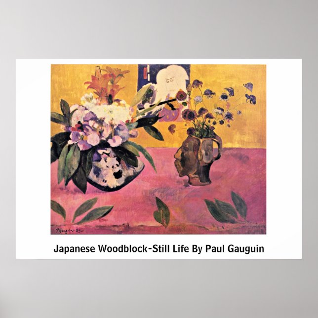 Póster La Vida De Paul Gauguin, Un Bloqueo De Madera Japo (Frente)