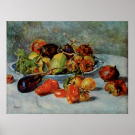 Póster La vida de Renoir con fruta mediterránea, 1911