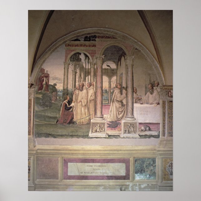 Póster La vida de San Benedicto (fresco) (detalle) 3 (Frente)