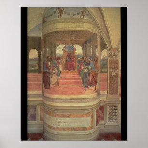 Póster La vida de St. Benedicto (fresco) (detalle)