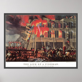 Póster La vida de un bombero, un veterano bombero