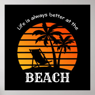 Póster La vida de vacaciones de verano es siempre mejor e